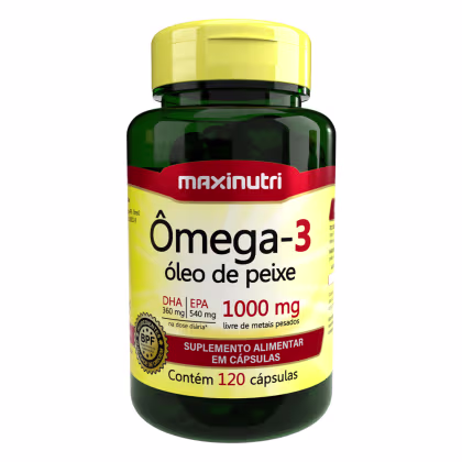 Imagem do produto Omega 3 Óleo de Peixe 1000mg Maxinutri 120 Capsulas