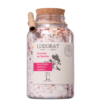 Imagem do produto L'ODORAT Rosa Rubra, Jasmim e Gerânio - Sais de Banho 350g
