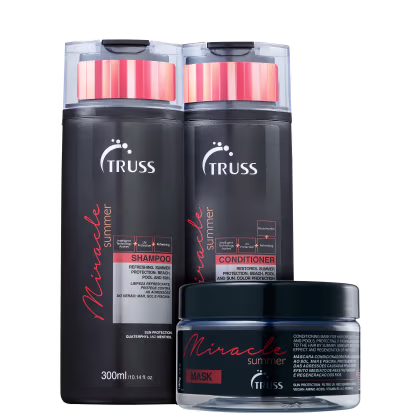 Imagem do produto Combo Mask Miracle Summer: Shampoo 300ml + Condicionador 300ml + Miracle Summer Mask 180g