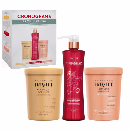 Imagem do produto Itallian Hairtech Kit Cronograma Capilar Profissional (3 Itens) - Hidrata, Nutre e Reconstrói