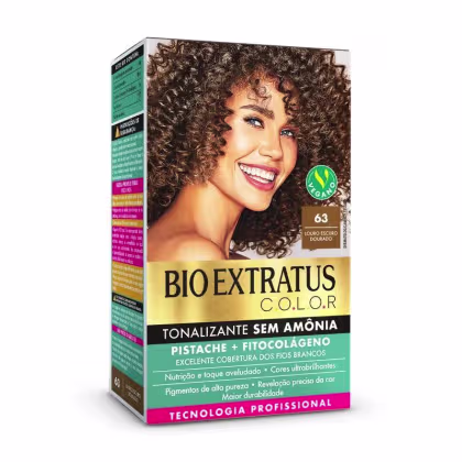Imagem do produto Bio Extratus - Tonalizante Bio Extratus C.O.L.O.R - 63 Louro Escuro Dourado