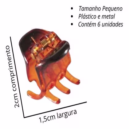 Imagem do produto Mini Prendedor Cabelo Linha Daily Piranha 6un Marco Boni