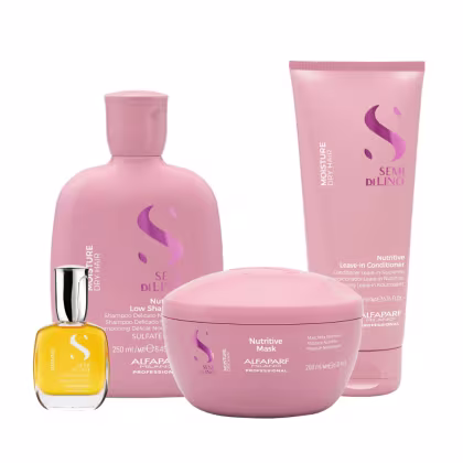 Imagem do produto Kit Alfaparf Moisture Semi di Lino 3 Itens + Cristalli Liquidi 30ml