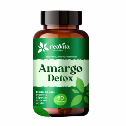 Imagem do produto Amargo Detox Natural Reavita 60 Cápsulas – Cargueja, Espinheira Santa, Sene e Alcachofra