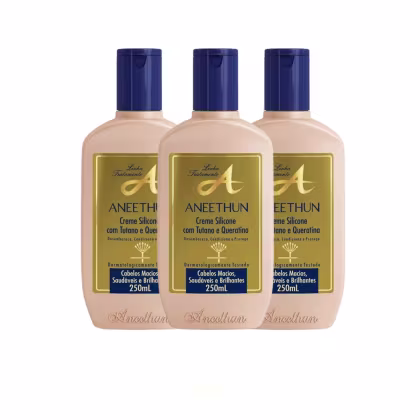 Imagem do produto Kit 3 Cremes De Silicone Aneethun Linha A 250ml Cada