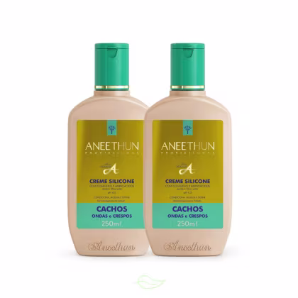 Imagem do produto Kit 2 Cremes de Silicone Cachos Linha A Aneethun