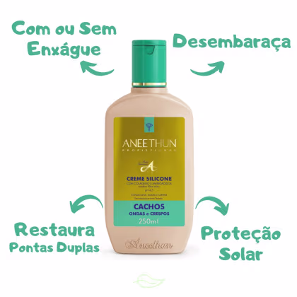 Imagem do produto Kit Aneethun Linha A Creme de Silicone e Cachos e Dose Force