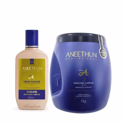 Imagem do produto Aneethun Kit Linha A Creme de Brilho 250ml + Máscara 1kg