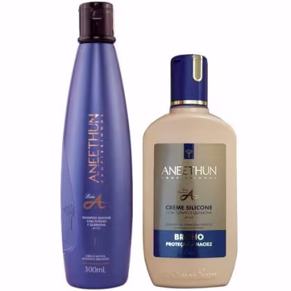Imagem do produto Kit Aneethun Linha A Shampoo 300ml + Creme de Silicone 250ml