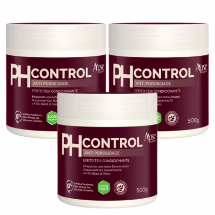 Imagem do produto Kit 3 Mascara Ph Control Anti Porosidade Condicionante Capilar Vegano Apse 500g