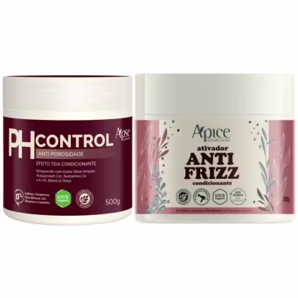 Imagem do produto Kit Mascara Ph Control Apice + Creme De Pentear Anti Frizz Tratamento Vegano Anti Porosidade