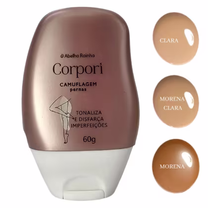 Imagem do produto Abelha Rainha Corpori Camuflagem Para As Pernas Meia Calça Invisível Pele Morena Clara 60g