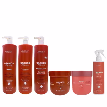Imagem do produto Kit Arvensis Cachos - Shampoo + Condicionador + Ativador Cachos (3x1L) + Geleia Ativadora + Máscara 2x1 + Day After