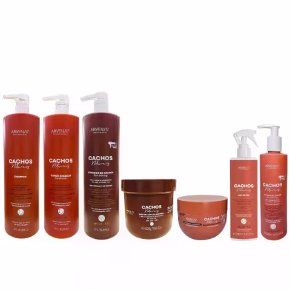 Imagem do produto Kit Arvensis Cachos - Shampoo + Condicionador + Ativador Crespos (3x1L)+ Máscara Crespos + Geleia +Day After + Ativador