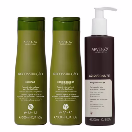 Imagem do produto Kit Arvensis Reconstrução - Shampoo 300ml + Condicionador 300ml + Acidificante 300ml