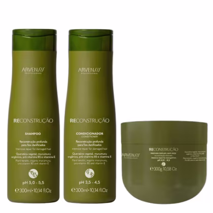 Imagem do produto Kit Arvensis Reconstrução - Shampoo 300ml + Condicionador 300ml + Máscara 300ml