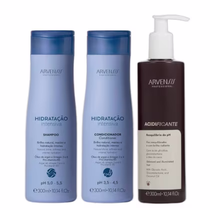 Imagem do produto Kit Arvensis Hidratação Intensiva - Shampoo 300ml + Condicionador 300ml + Acidificante 300ml