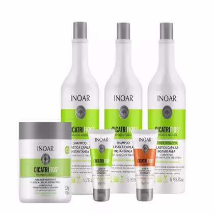 Imagem do produto Inoar Kit Cicatrifios 2 Shampoo e Vitamina C - 6 Produtos
