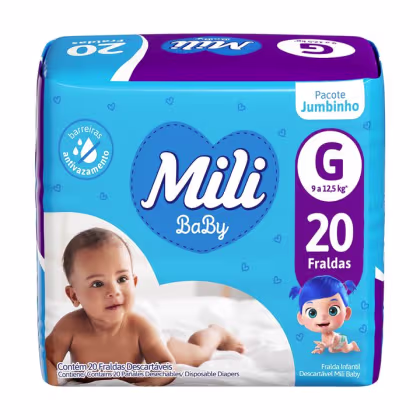 Imagem do produto Fralda Mili Baby Jumbinho (G) 20 Unidades