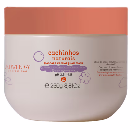 Imagem do produto Mascara Cachinhos Naturais Arvensis Linha Infantil Hipoalergenico Ondulado Cacheado Vegano 250g