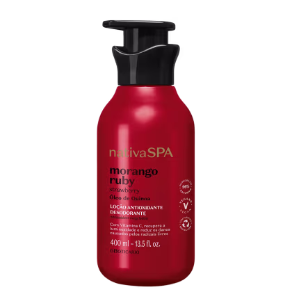 Imagem do produto o Boticário Nativa SPA Morango Ruby - Loção Antioxidante Desodorante Corporal 400ml