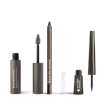 Imagem do produto Combo QDB Make: Delineador Líquido 2,5ml + Lápis de Olhos 1,2g + Máscara para Sobrancelhas 3g