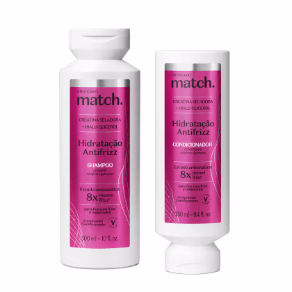 Imagem do produto Combo Match Hidratação Antifrizz: Shampoo 300ml + Condicionador 280ml