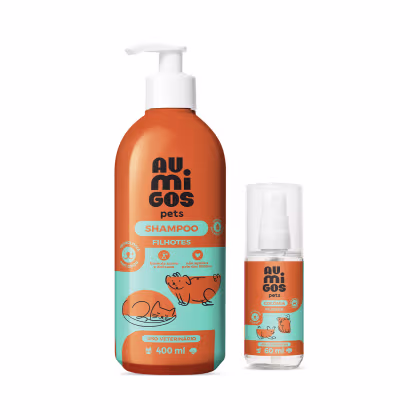 Imagem do produto Combo Au.Migos Pets: Shampoo para Filhotes 400ml + Colônia Filhotes 60ml