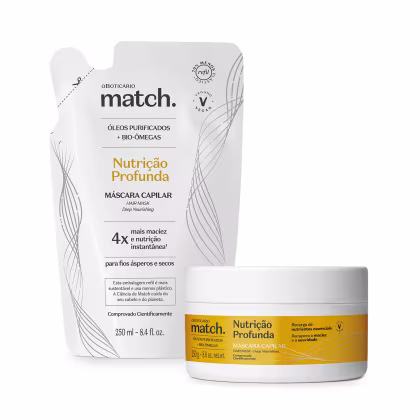 Imagem do produto Combo Match Nutrição Profunda: Máscara Capilar 250g + Refil 250ml