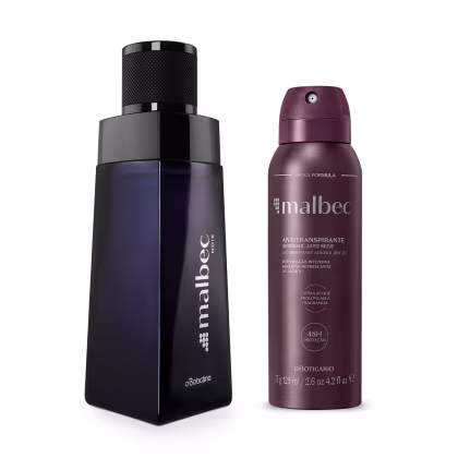Imagem do produto Combo Presente Malbec Noir: Desodorante Colônia 100ml + Desodorante Antitranspirante 75g