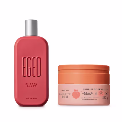 Imagem do produto Combo Presente Egeo Cherry Blast Desodorante Colônia 90ml + Máscara de Bumbum 230g