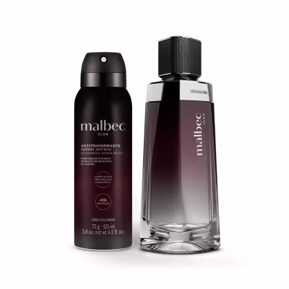 Imagem do produto Combo Malbec Icon: Desodorante Colônia 100ml + Desodorante 75g/125ml