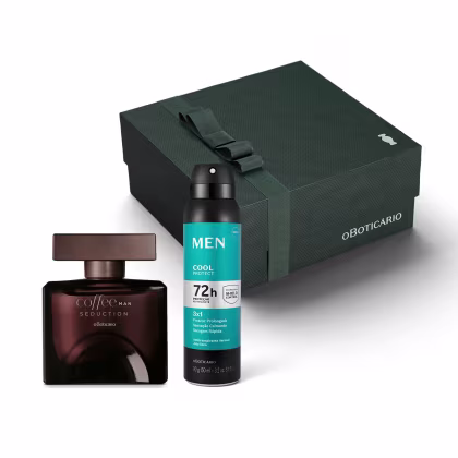 Imagem do produto Combo Presente Dia dos Pais Coffee Man Seduction: Desodorante Colônia 100ml + Desodorante  90g/150ml + Caixa de Presente