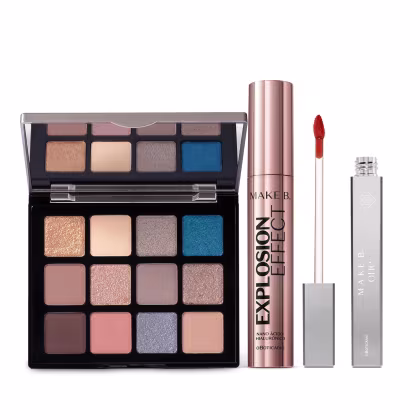 Imagem do produto Combo Make B.: Paleta de Sombras 14,4g + Máscara de Cílios 10g + Batom Líquido 2g