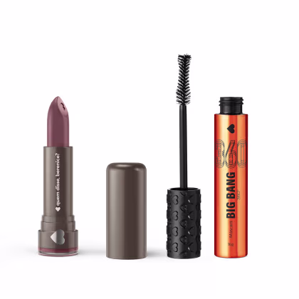 Imagem do produto Combo Quem Disse, Berenice?: Batons Hidratante Vinho Nudete  3,8g + Máscara de Cílios Big Bang 10g