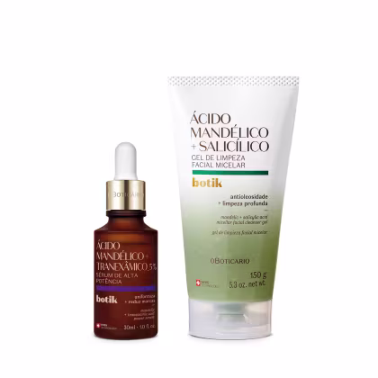 Imagem do produto Combo Botik Ácido Mandélico: Sérum Alta Potência 30ml + Gel de Limpeza Facial 150g