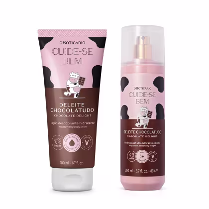 Imagem do produto Combo Cuide-se Bem Deleite Chocolatudo: Loção Corporal 200ml + Body Splash 200ml