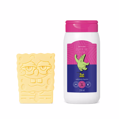 Imagem do produto Combo Cuide-se Bob Esponja: Sabonete Líquido 250ml + Sabonete em Barra 2 x 100g