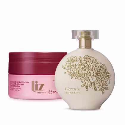 Conjunto Floratta Simple Love & Liz Intenso o Boticário, 2 produtos.