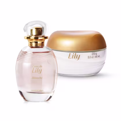 Imagem do produto Conjunto Lily Blanche o Boticário - Desodorante Colônia 75ml + Creme Acetinado 250g