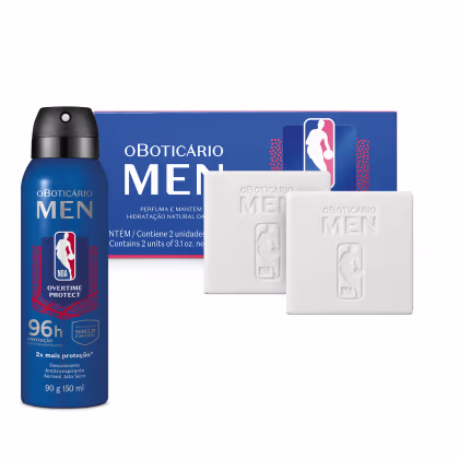 Imagem do produto Combo Men NBA: Desodorante Antitranspirante 125ml + Sabonete Em Barra 2x 90g
