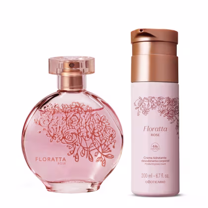 Imagem do produto Conjunto Floratta Rose o Boticário Feminino - Desodorante Colônia 75ml  + Creme Desodorante Hidratante Corporal 200ml