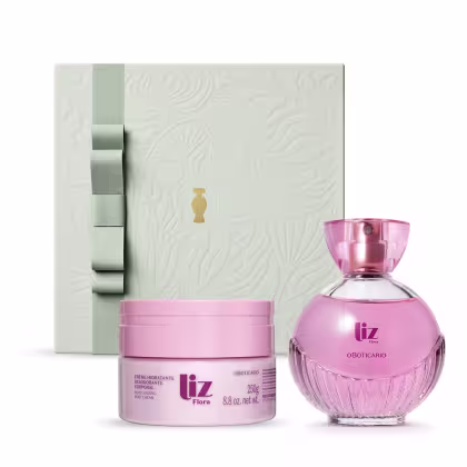 Imagem do produto Combo Presente Liz Flora: Desodorante Colônia 100ml + Hidratante Desodorante 250g + Caixa de Presente