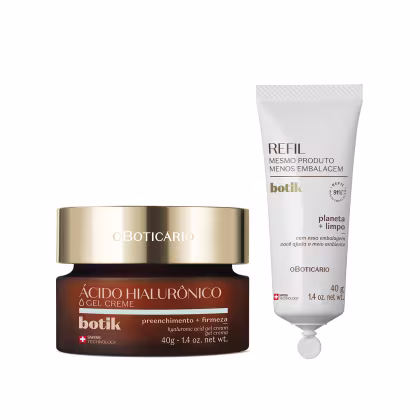 Imagem do produto Combo Botik Ácido Hialurônico: Gel Creme Facial Firmador 40g + Refil Creme Facial 40g