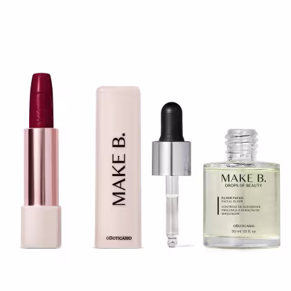 Imagem do produto Combo Make B. Urban Ballet: Elixir Facial  30ml +Batom Vermelho 3,6g