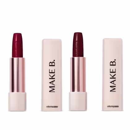Kit o Boticário Make B. Urban Ballet Vermelho + Vinho, 2 produtos.