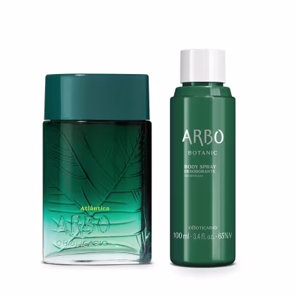 Conjunto Arbo Atlântica + Botanic o Boticário Masculino, 2 produtos.
