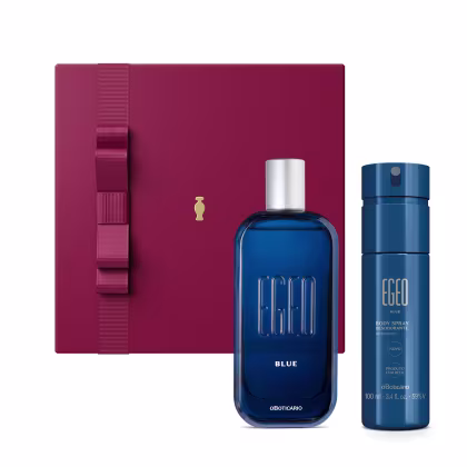 Imagem do produto Combo Presente Egeo Blue: Desodorante Colônia 90ml + Body Spray 100ml + Caixa de Presente