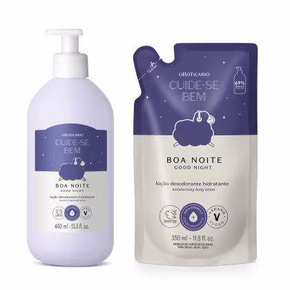Imagem do produto Kit Cuide-se Bem o Boticário Boa Noite Corporal + Refil (2 Produtos)