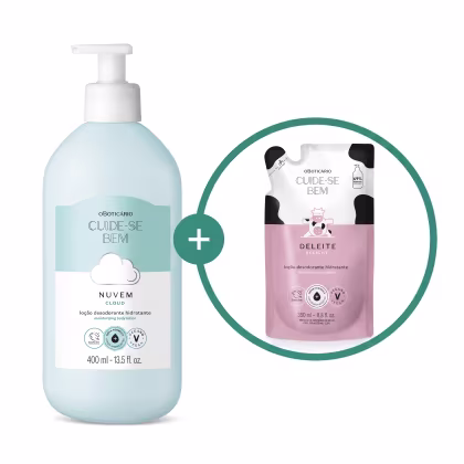Imagem do produto Combo Cuide-se Bem: Loção Corporal Nuvem 400ml + Refil Deleite 350ml